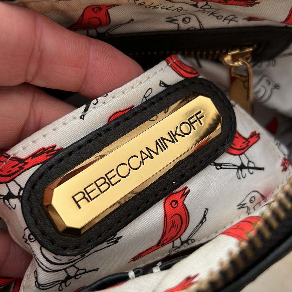 Rebecca Minkoff Black Leather/Pink MAC Crossbody/Clutch - Picture 7 of 9